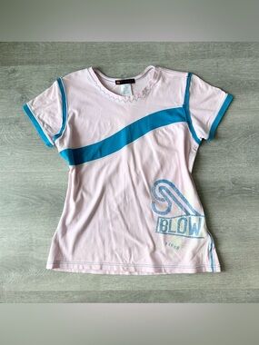 Parasuco Pink and blue vintage 90s graphic tee Size L made in Macau